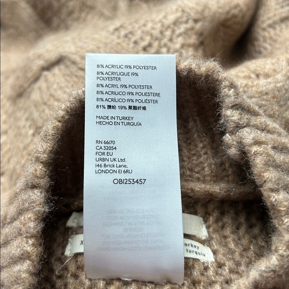 Anthropologie Rosamund -Cable Knit Poncho Sweater Size XS/S - Picture 9 of 10